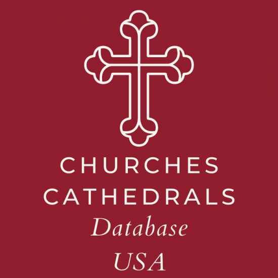 A red image featuring a white decorative cross at the top. Below the cross, the text reads "CHURCH EMAIL LIST, DIRECTORY AND DATABASE USA" in white capital letters and cursive font, offering a comprehensive list of churches in the USA.