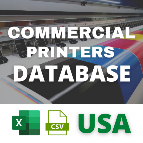 Commercial Printers USA Database and Email Lists